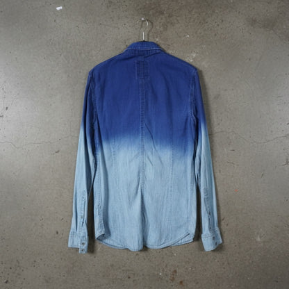 Chemise en denim dégradé bleu G-RAW – taille M