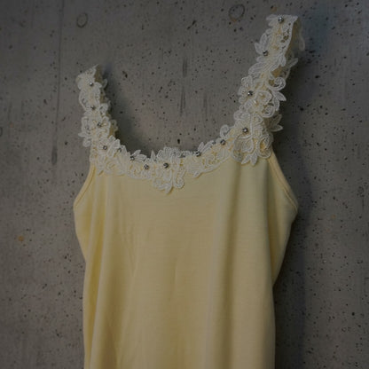 Top jaune pastel en coton – taille M