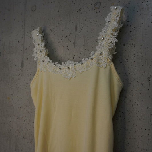 Top jaune pastel en coton – taille M