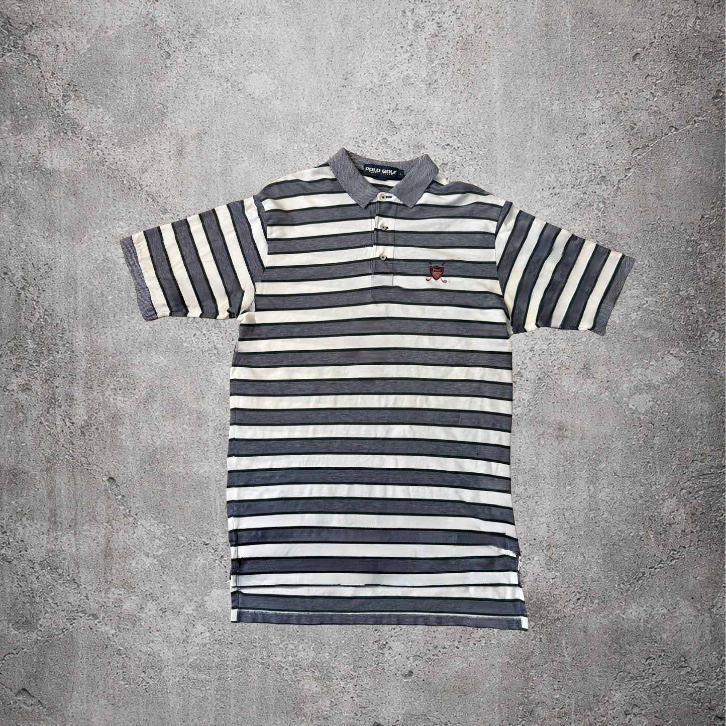 Polo bleu et blanc - Ralph Lauren taille L