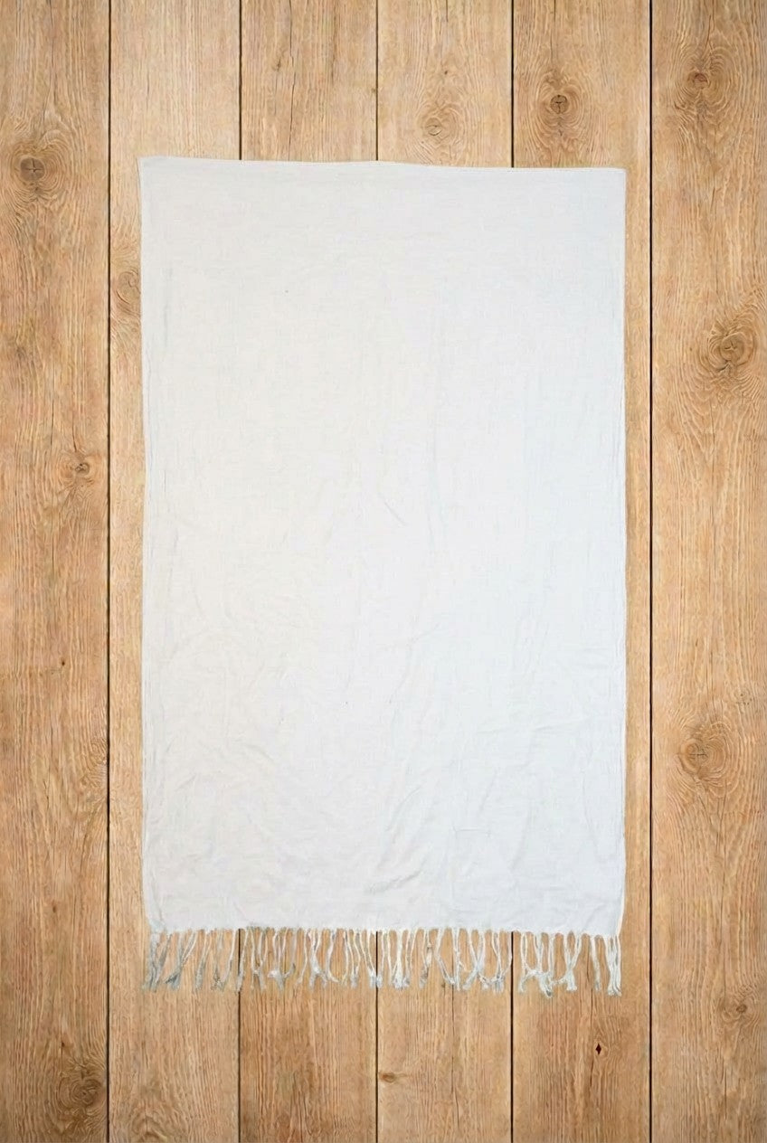 Foulard blanc en coton – by Béatrice