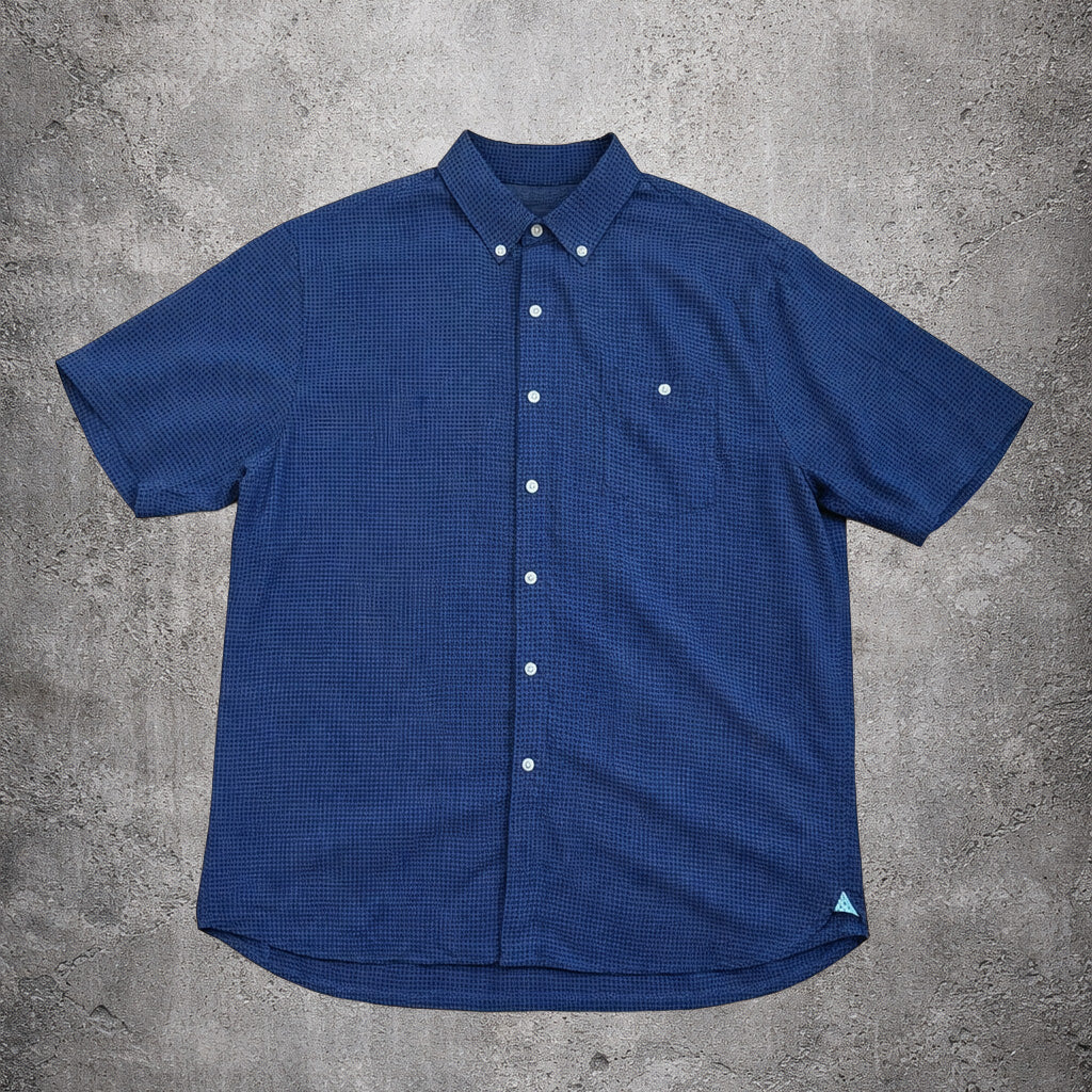 Chemise manches courtes bleue à motif - Batik Bay - Taille XL