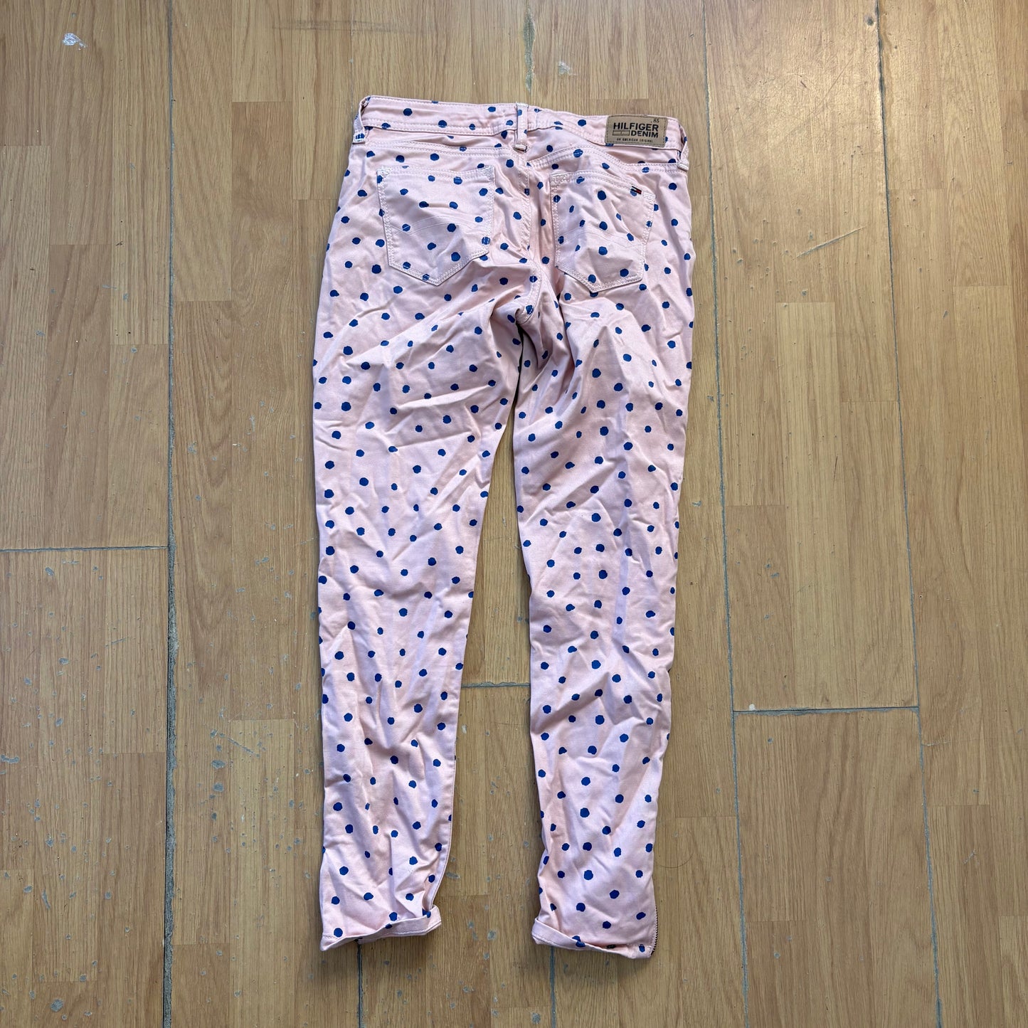 Pantalon rose a pois bleu - Hilfiger Denim - Taille 26/32