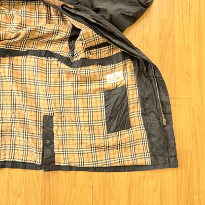 Trench coat Burberry’s noir et marron vintage – Taille XL