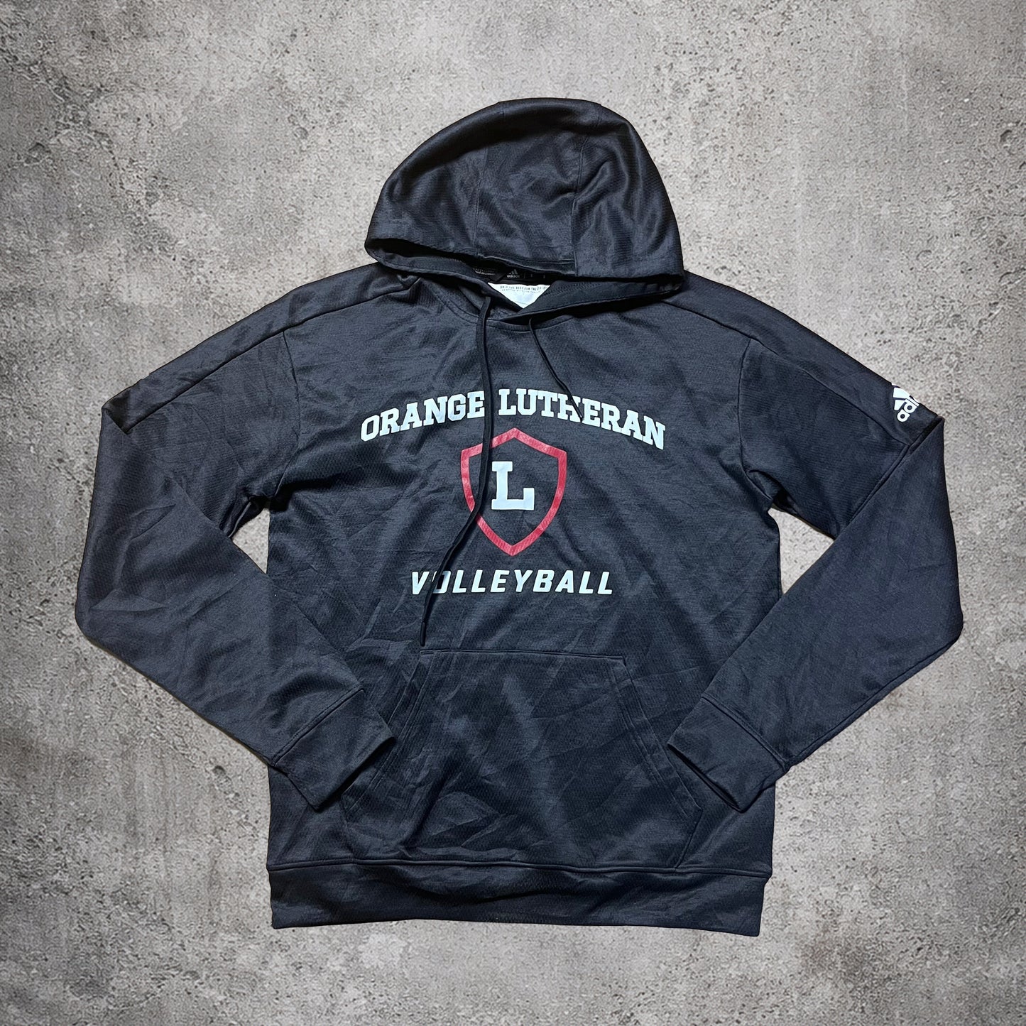 Hoodie gris Orange Lutheran Volleyball - Adidas - Taille S