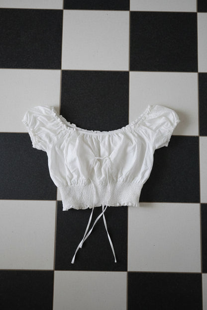 Top bohème blanc à nœud dos – BY SARAH LANG