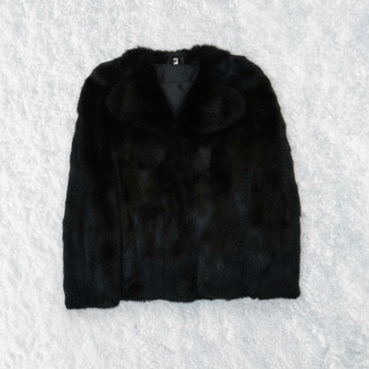 Midnight Luxe Hip-Length Fur Jacket – by MANDY CHERIE