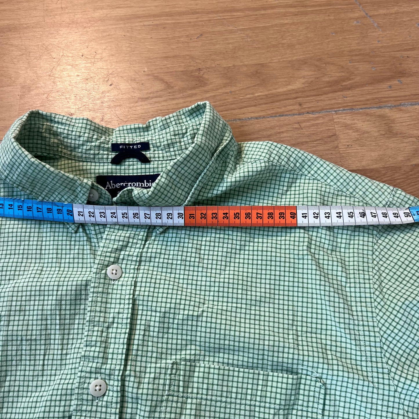 Chemise à manches courtes verte à carreaux - Abercrombie & Fitch - Taille XL
