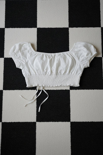 Top bohème blanc à nœud dos – BY SARAH LANG