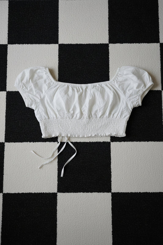 Top bohème blanc à nœud dos – BY SARAH LANG