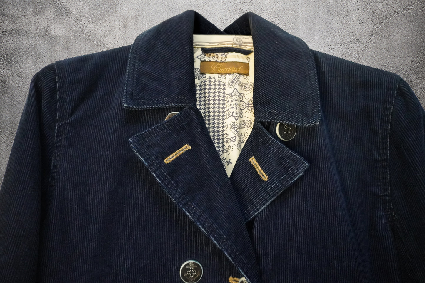 Veste bleu foncé Burnout – Taille – S