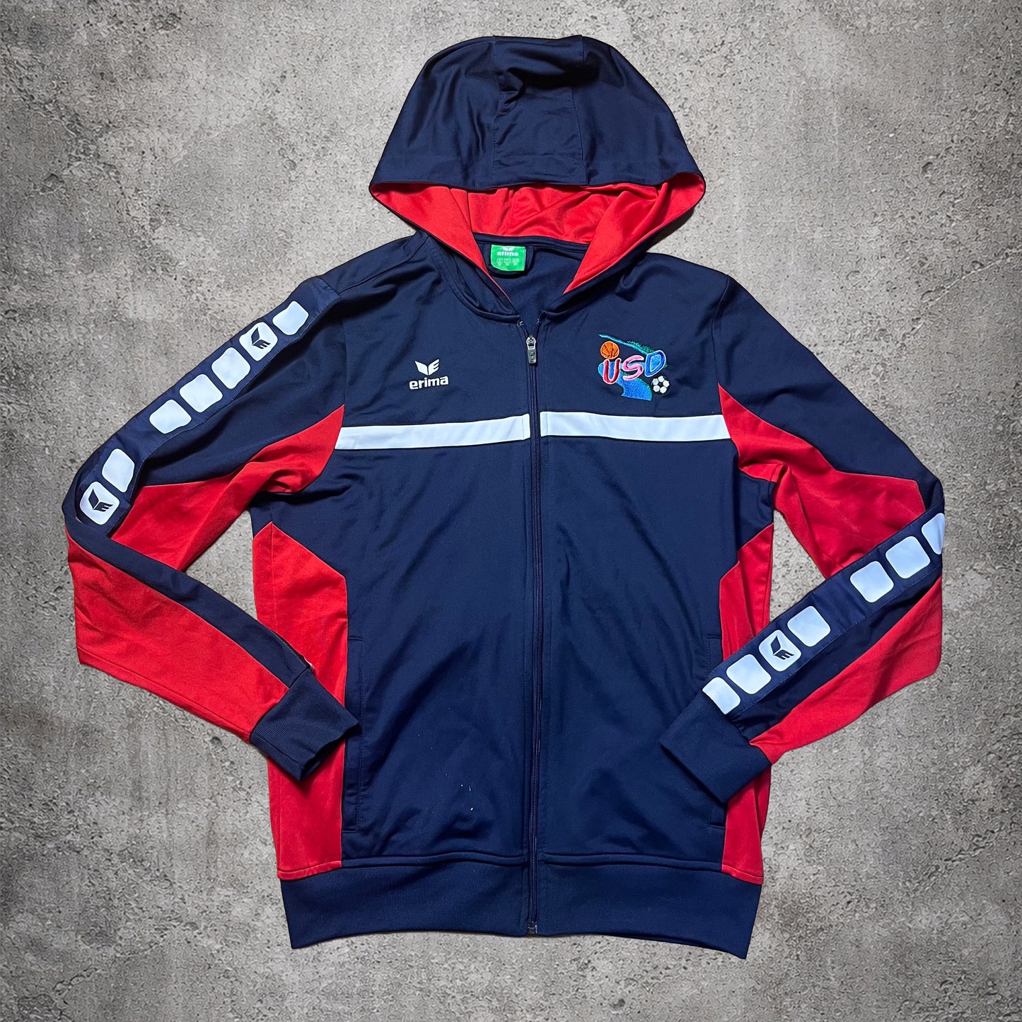 Veste de sport bleu et rouge - Erima - Taille M