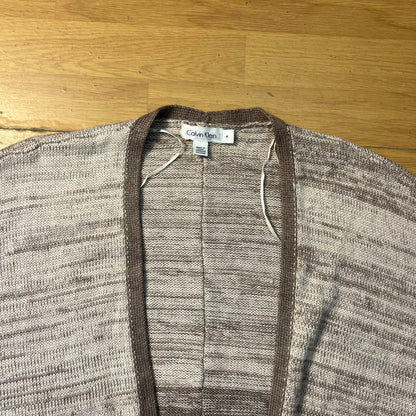 Pull cardigan beige et marron - Calvin Klein - Taille M
