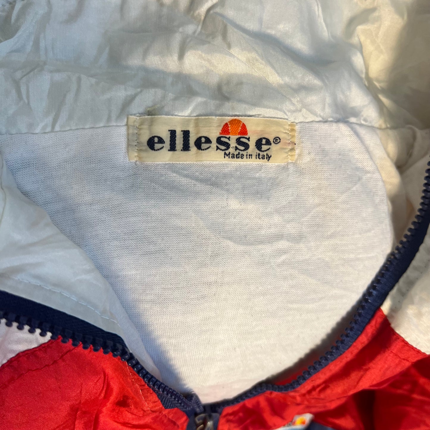Veste coupe-vent blanc, bleu et rouge - Ellesse - Taille M
