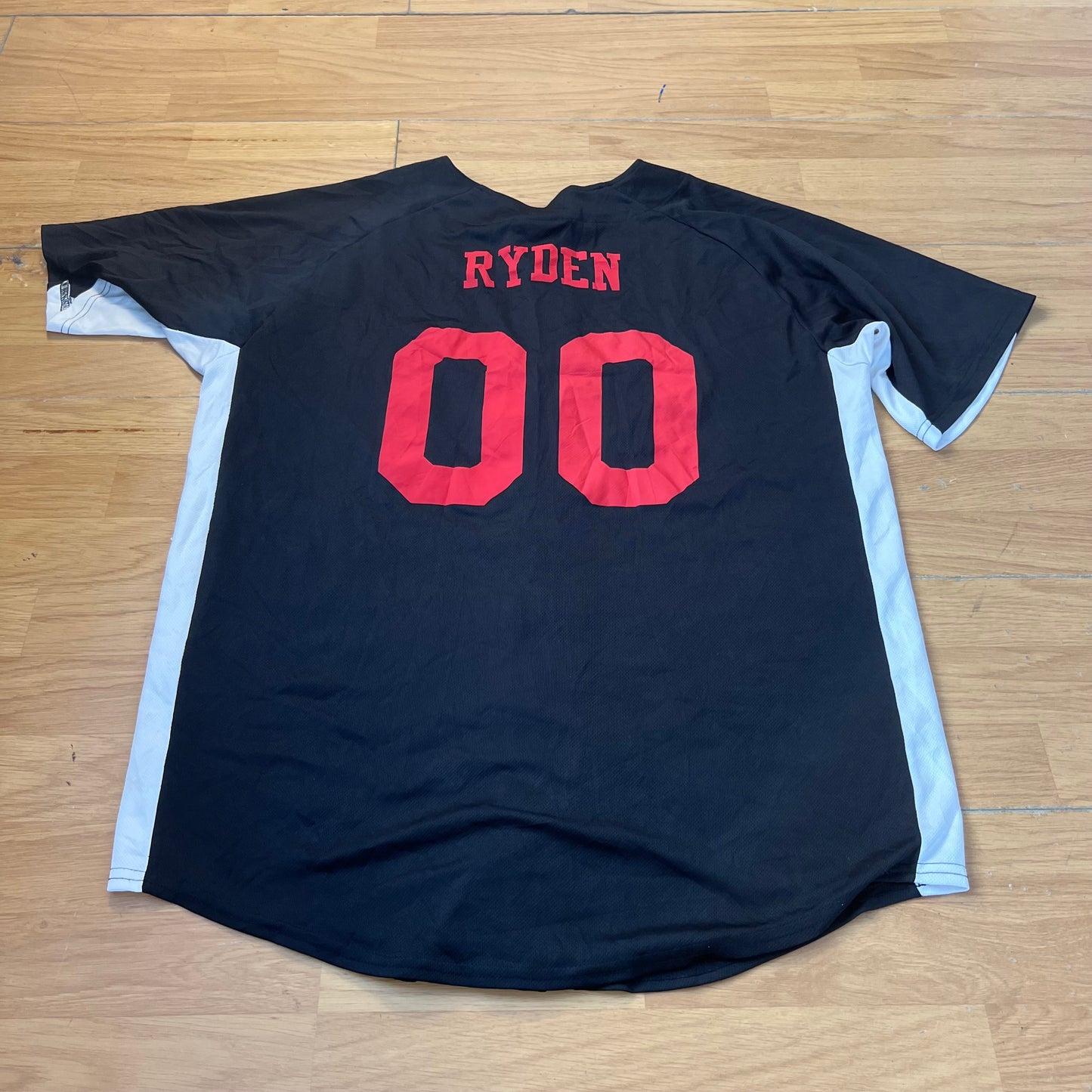 T-shirt baseball noir et rouge - The Voice - Taille XL
