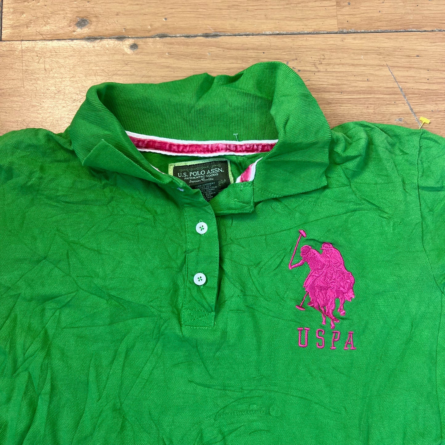 Polo vert et rose - U.S. Polo Assn. - Taille XL