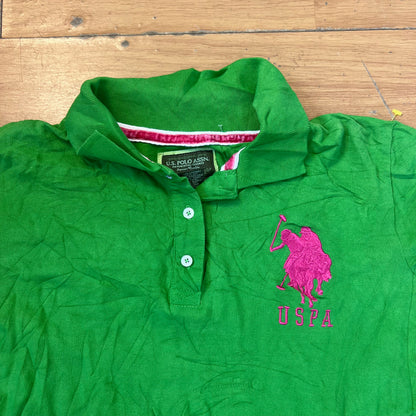 Polo vert et rose - U.S. Polo Assn. - Taille XL