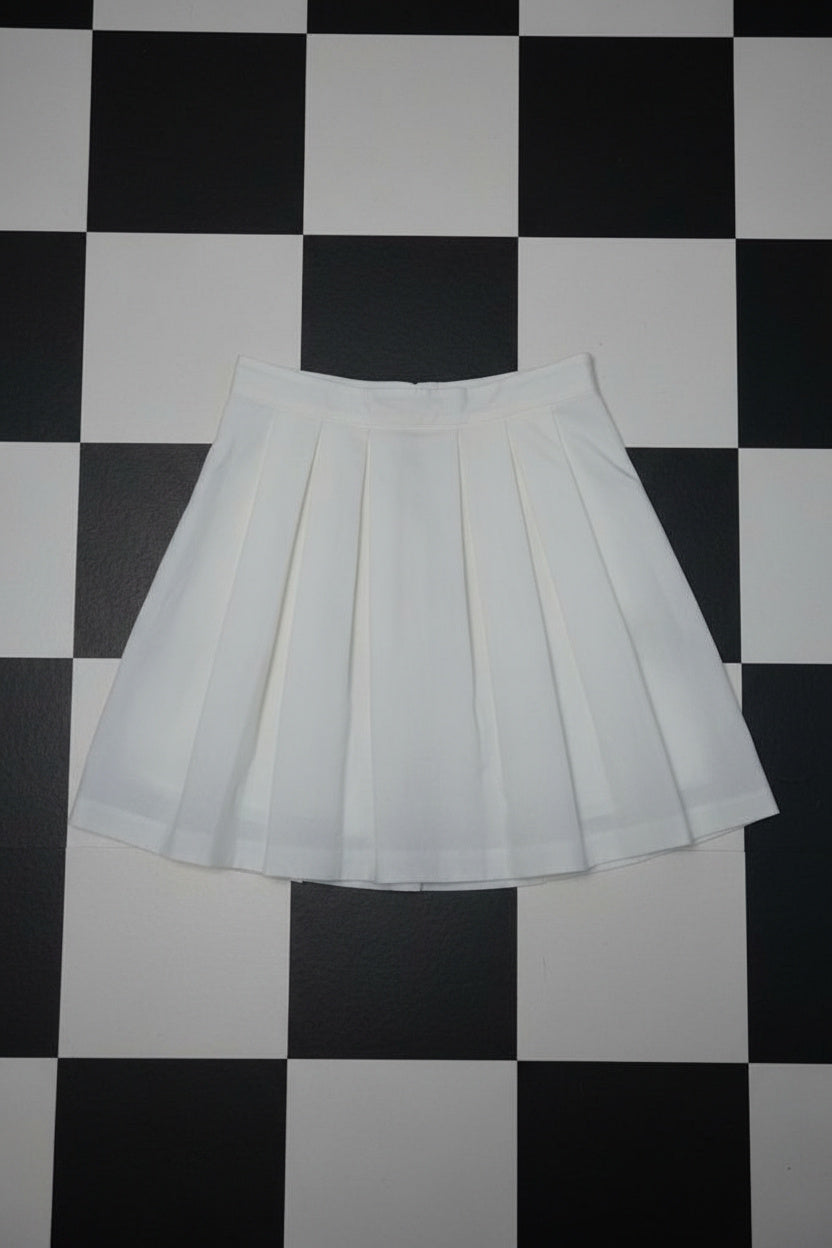 Jupe blanche à taille élastique – BY SARAH LANG