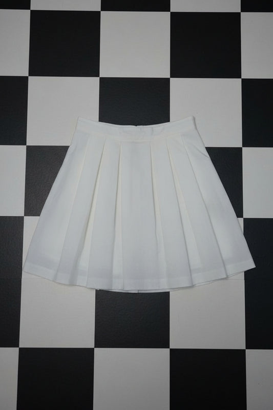 Jupe blanche à taille élastique – BY SARAH LANG