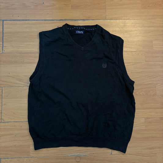 Pull en maille sans manches noir - Chaps - Taille XL