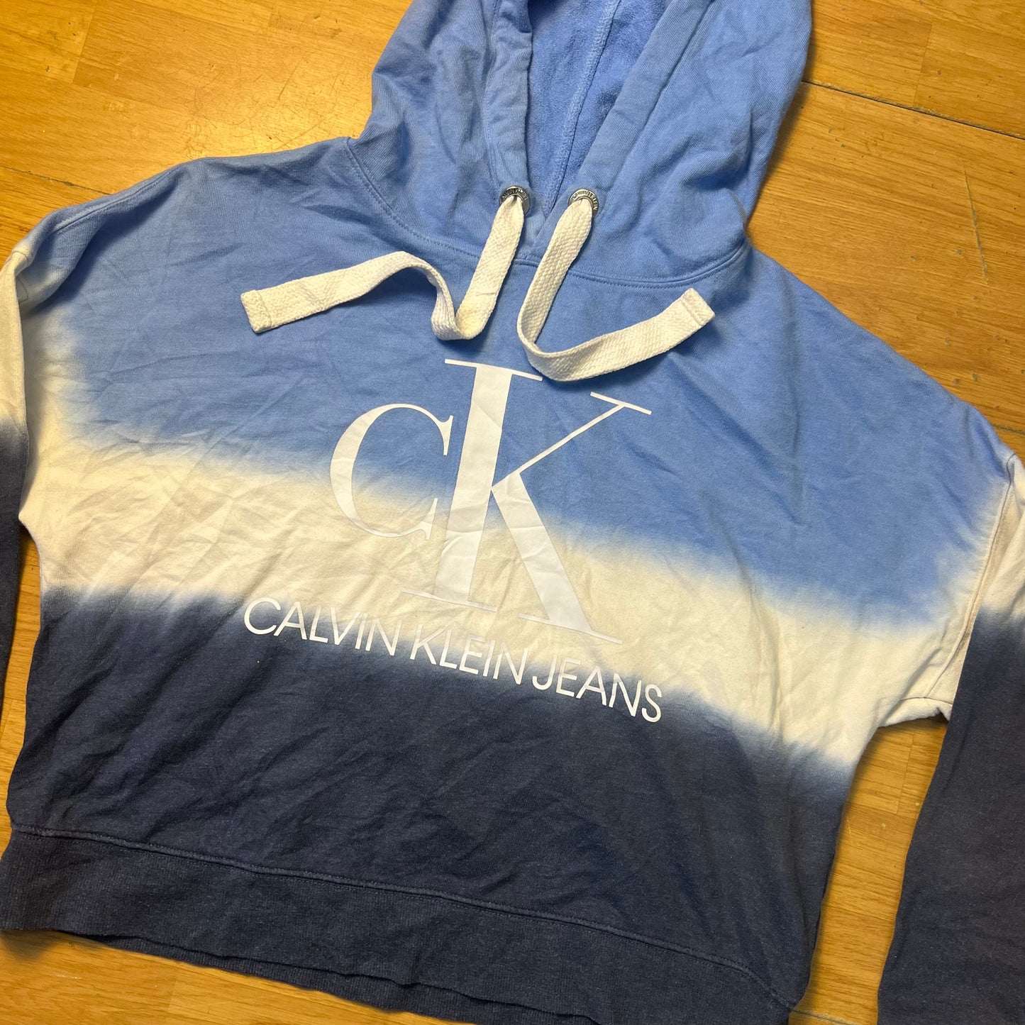 Sweat à capuche bleu ombré - Calvin Klein - Taille S