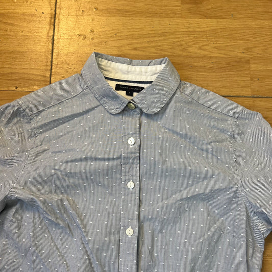 Chemise rayée bleu clair et blanc - Tommy Hilfiger - Taille 2