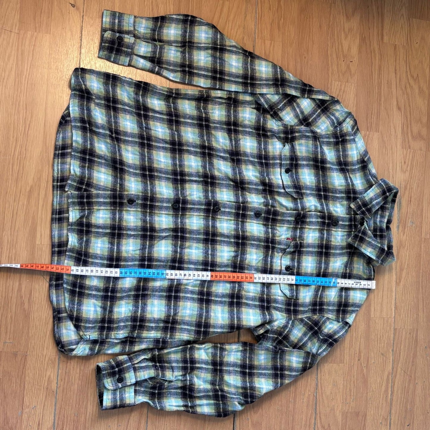 Chemise à carreaux Levi’s – Taille L – Vert pistache & bleu