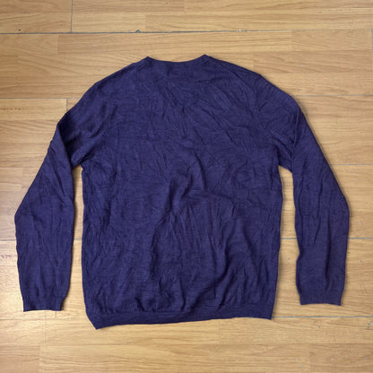 Pull col V violet Calvin Klein – Taille L