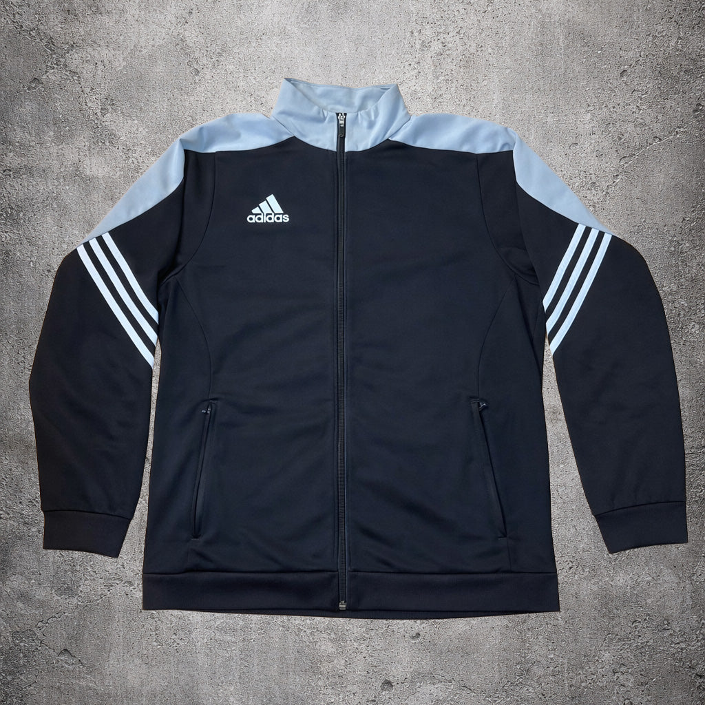 Sweat zippé noir et gris - Adidas - Taille L
