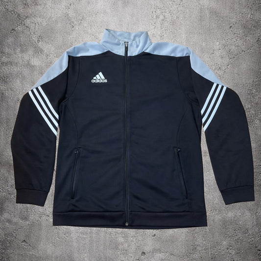 Sweat zippé noir et gris - Adidas - Taille L