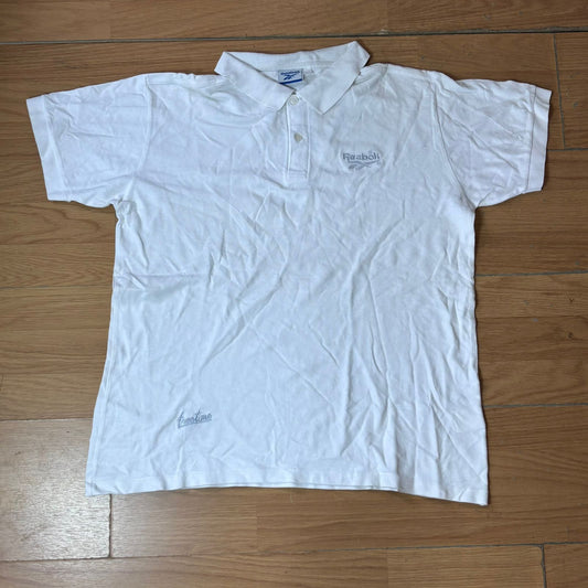 Polo Reebok – Taille L (coton, blanc)