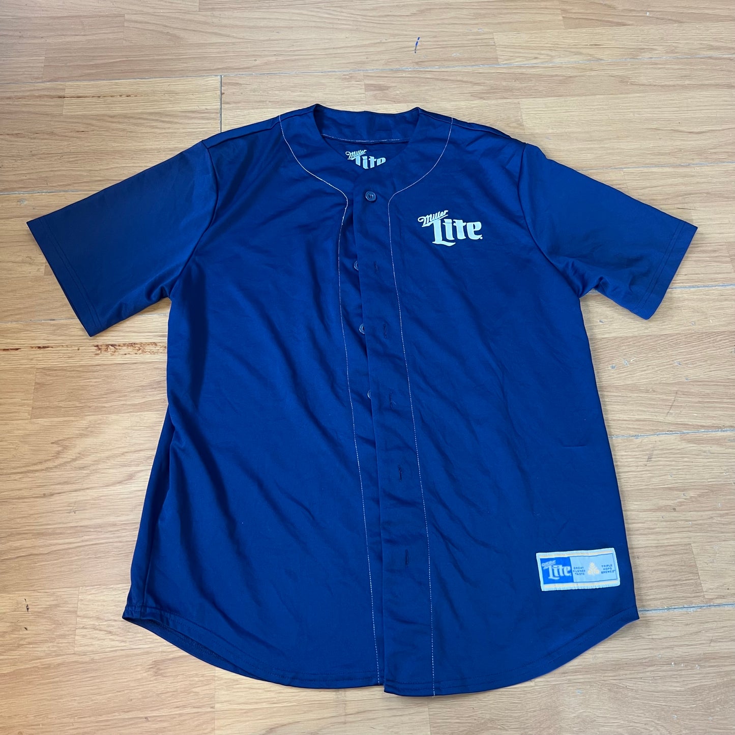 Maillot baseball bleu marine - Miller Lite - Taille M