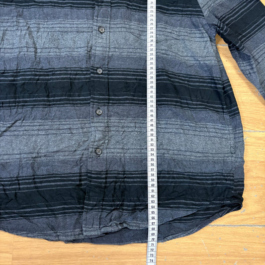 Chemise rayée noire et grise - Chaps - Taille L