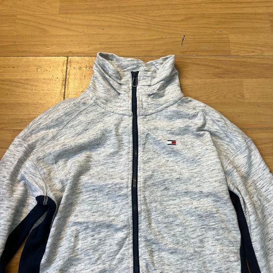 Sweat zippé gris et bleu - Tommy Hilfiger - Taille M