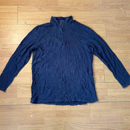 Pull quarter-zip bleu - Chaps - Taille XL