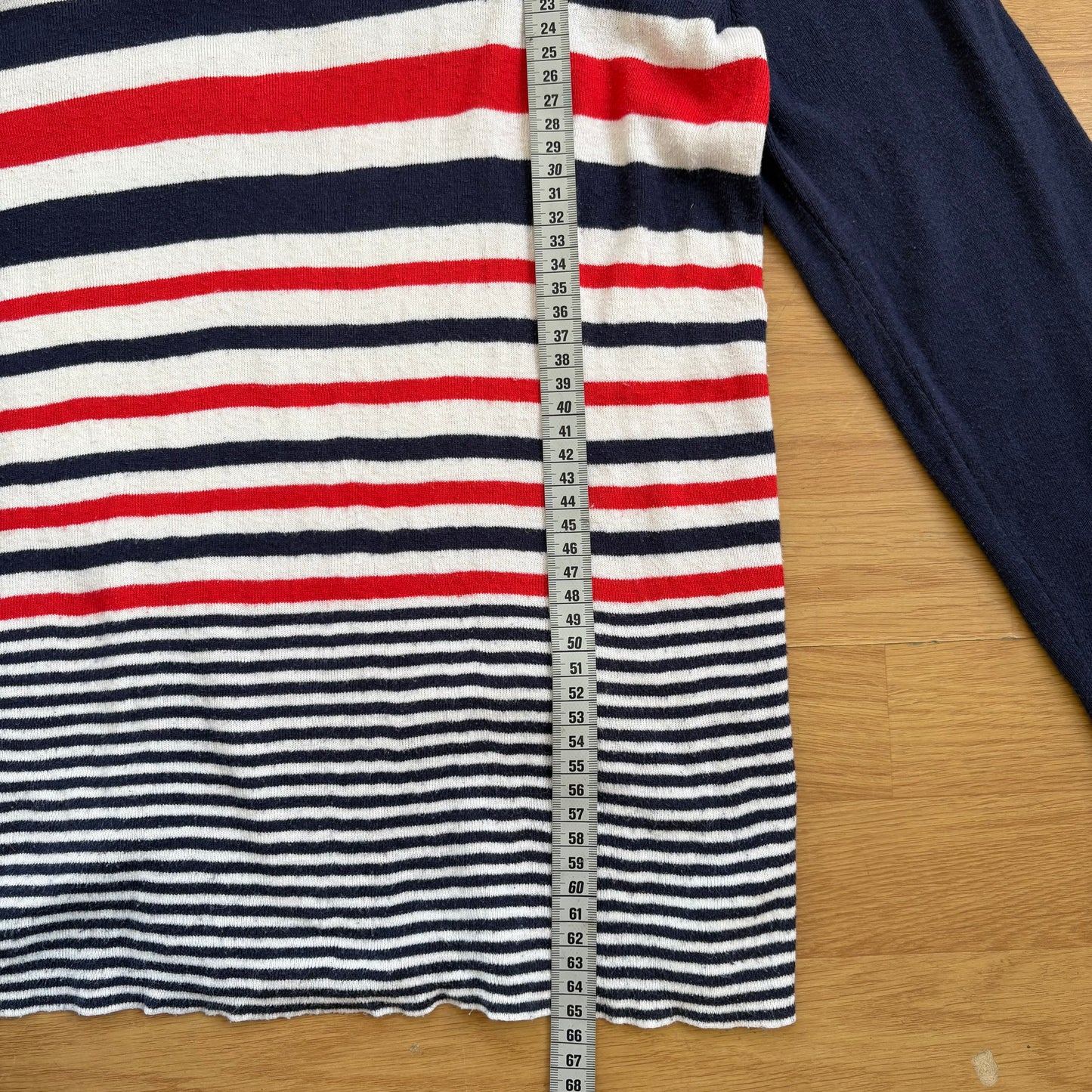 Pull en maille rayé rouge blanc et bleu - Tommy Hilfiger - Taille L