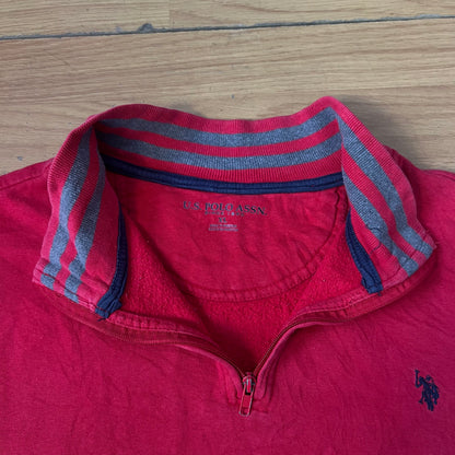 Sweat rouge quart de zip US Polo Assn – Taille XL