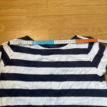Top manches longues rayé blanc et bleu - Tommy Hilfiger (femme) - Taille S