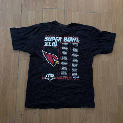 T-shirt noir Super Bowl XLIII - Reebok - Taille L