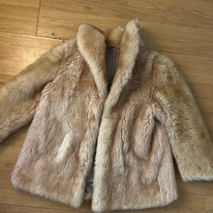 Veste fausse fourrure marron clair by ZAINAB