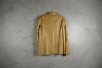 Veste en cuir beige – taille M