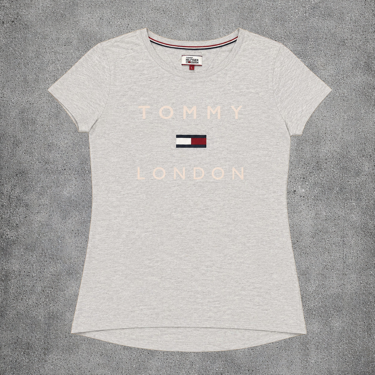 T-shirt gris - Tommy Hilfiger (femme) - Taille L
