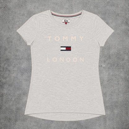 T-shirt gris - Tommy Hilfiger (femme) - Taille L