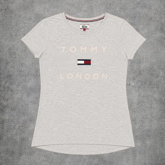 T-shirt gris - Tommy Hilfiger (femme) - Taille L