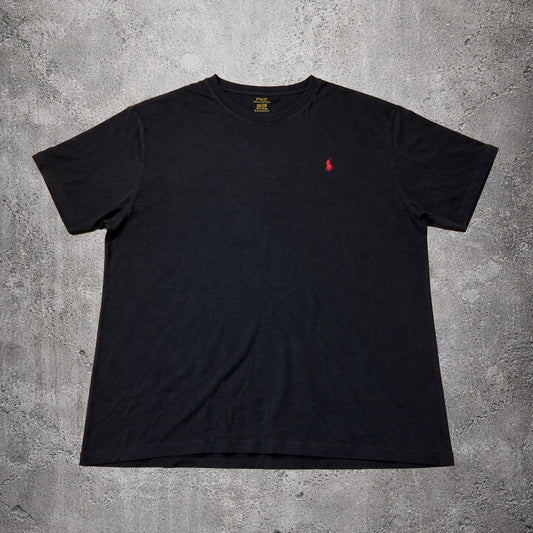 T-shirt noir col V - Ralph Lauren - Taille XXL