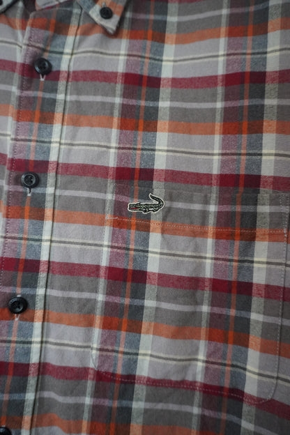 Chemise carreaux rouge et gris Lacoste – Taille – M