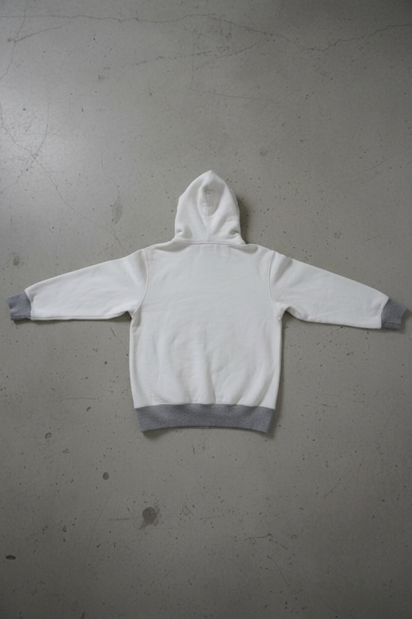 Hoodie Nike blanc à logo violet – taille M