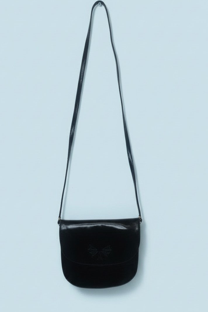 Petit Sac Noir Brillant - by PR MEC