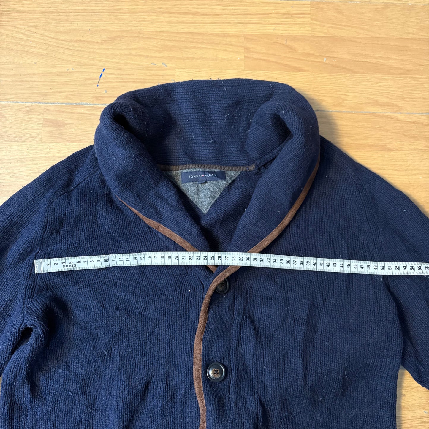 Cardigan en laine bleu marine - Tommy Hilfiger - Taille XL