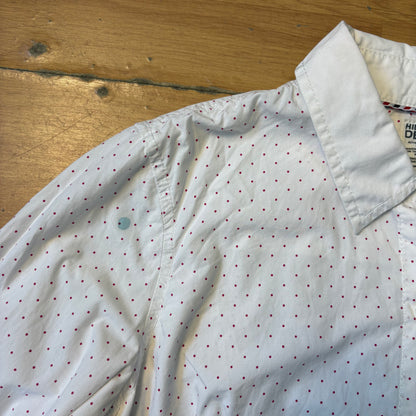 Chemise blanche à pois rouge - Hilfiger Denim - Taille L